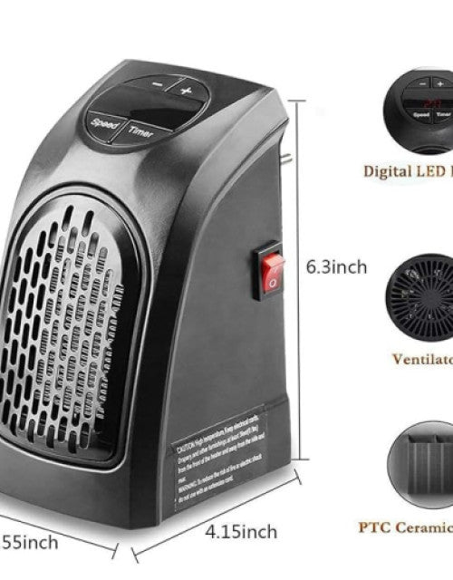 Handy Electric Heater Plug-In Heater, Mini Heater, Portable Room, Office, Bedroom Heater